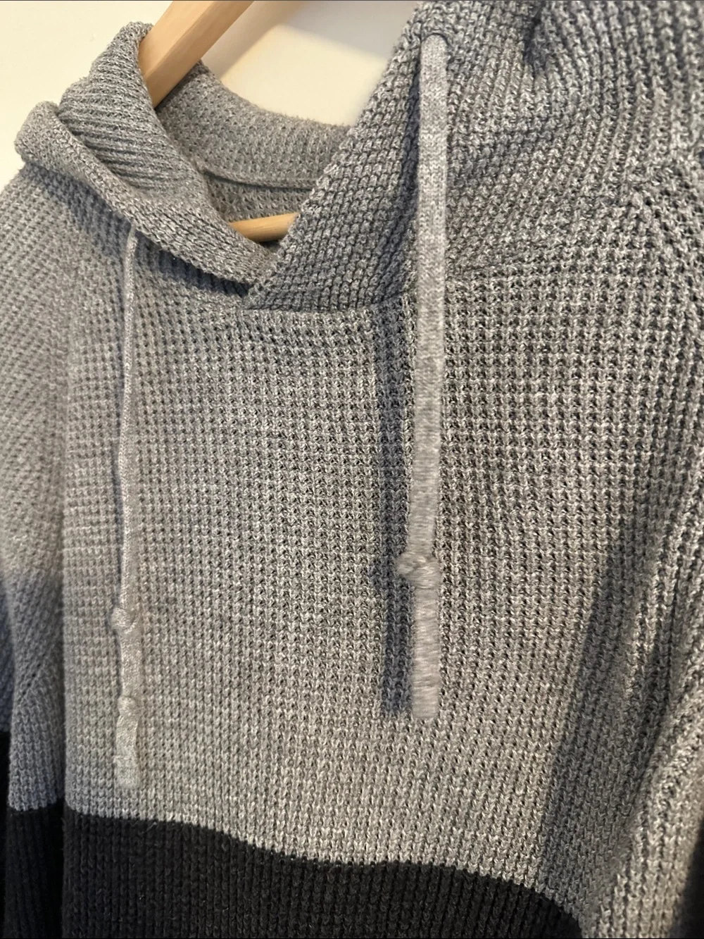 American Eagle Outfitters Two-Tone Gray Crewneck Sweater